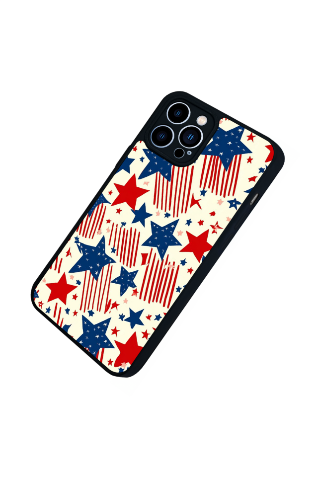 iPhone 12 Pro Max Uyumlu Retro Yildizlar Tasarımlı Glossy Premium Kılıf