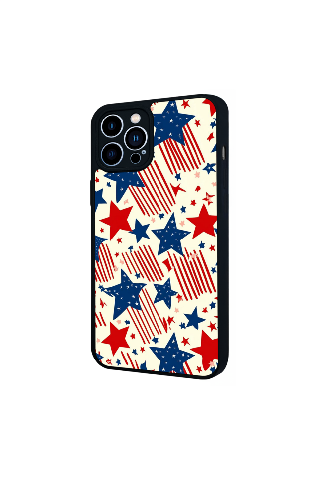 iPhone 12 Pro Max Uyumlu Retro Yildizlar Tasarımlı Glossy Premium Kılıf