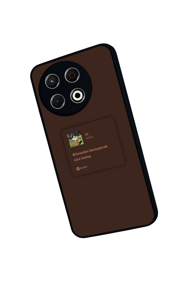 Tecno Spark 30 Pro Uyumlu Sarki Sozleri Tasarımlı Glossy Premium Kılıf