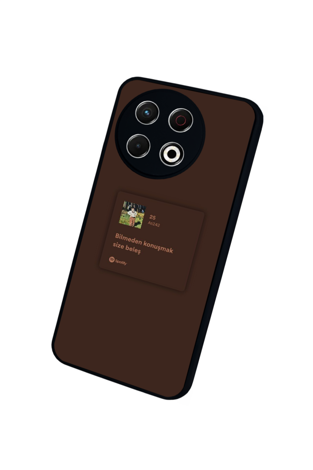 Tecno Spark 30 Pro Uyumlu Sarki Sozleri Tasarımlı Glossy Premium Kılıf