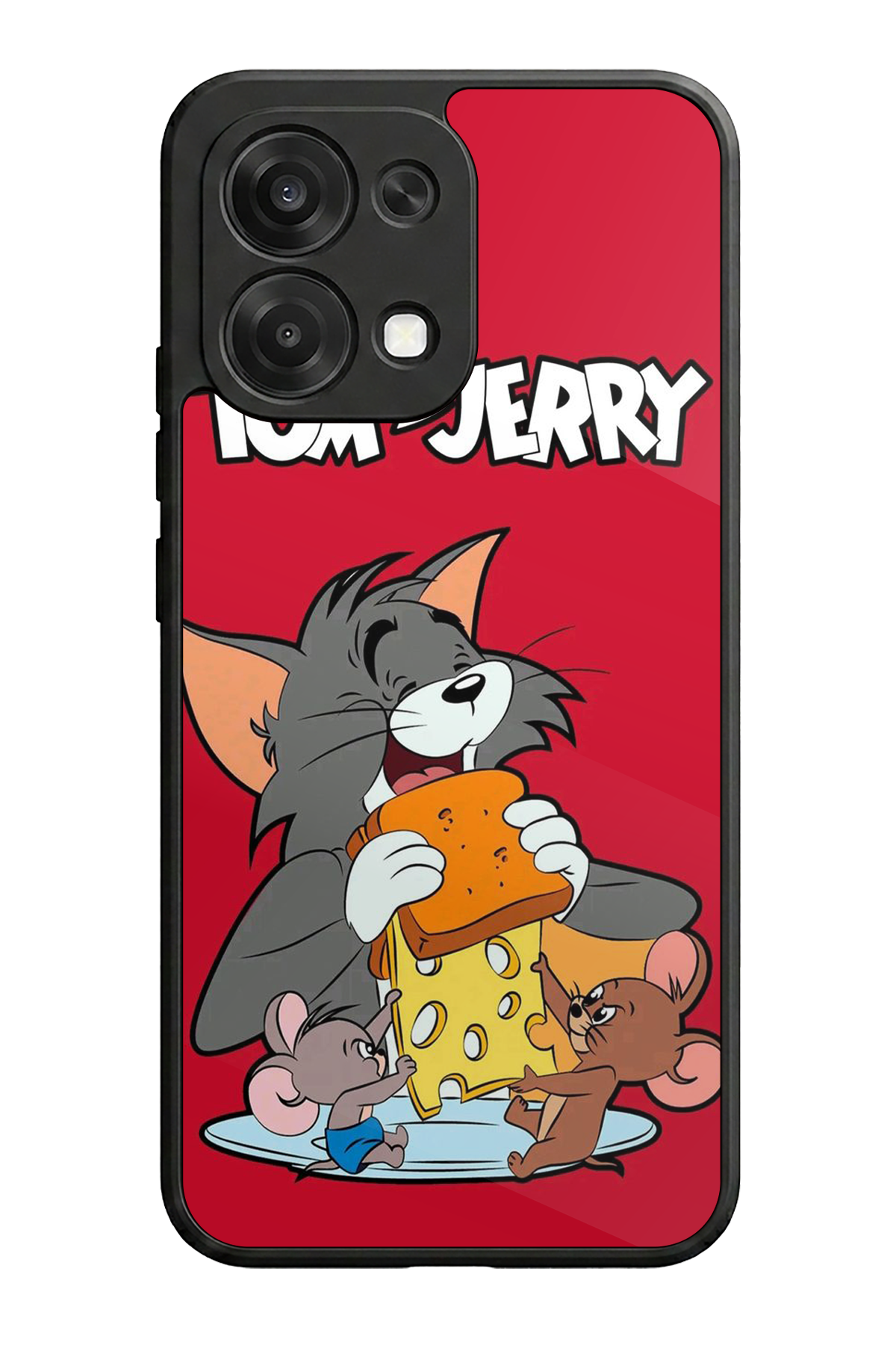 Oppo A6 Pro Uyumlu Tom And Jerry Tasarımlı Glossy Premium Kılıf