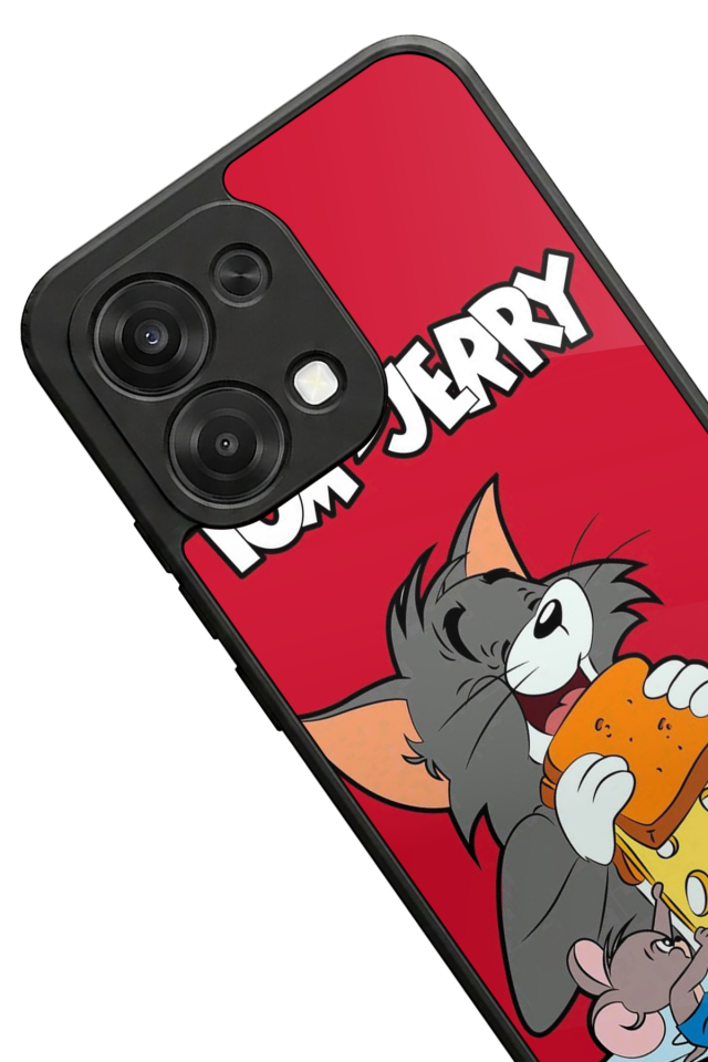 Oppo A6 Pro Uyumlu Tom And Jerry Tasarımlı Glossy Premium Kılıf