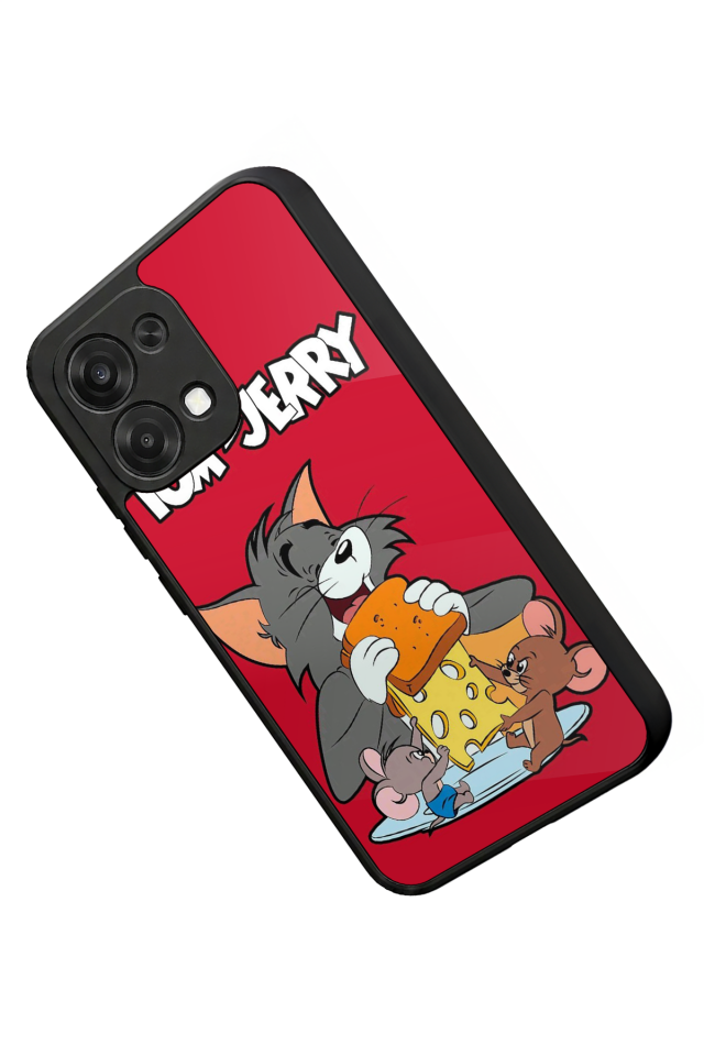 Oppo A6 Pro Uyumlu Tom And Jerry Tasarımlı Glossy Premium Kılıf