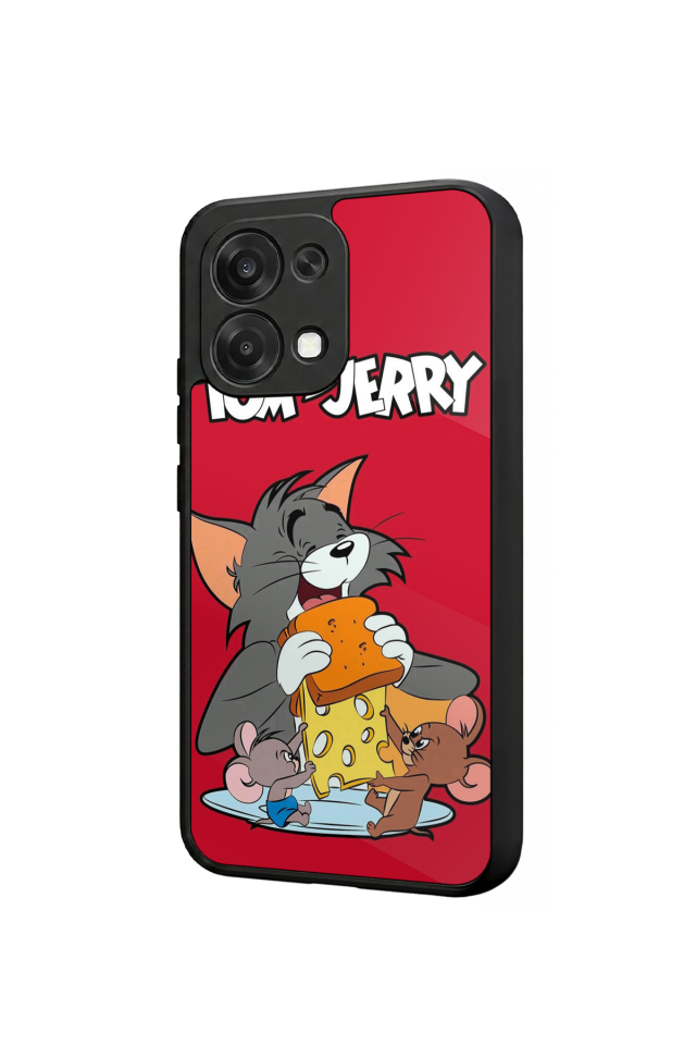 Oppo A6 Pro Uyumlu Tom And Jerry Tasarımlı Glossy Premium Kılıf