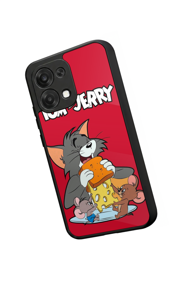 Oppo A6 Pro Uyumlu Tom And Jerry Tasarımlı Glossy Premium Kılıf