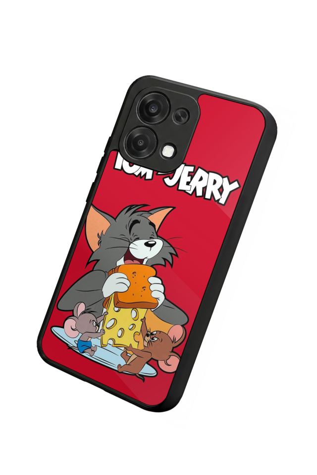 Oppo A6 Pro Uyumlu Tom And Jerry Tasarımlı Glossy Premium Kılıf