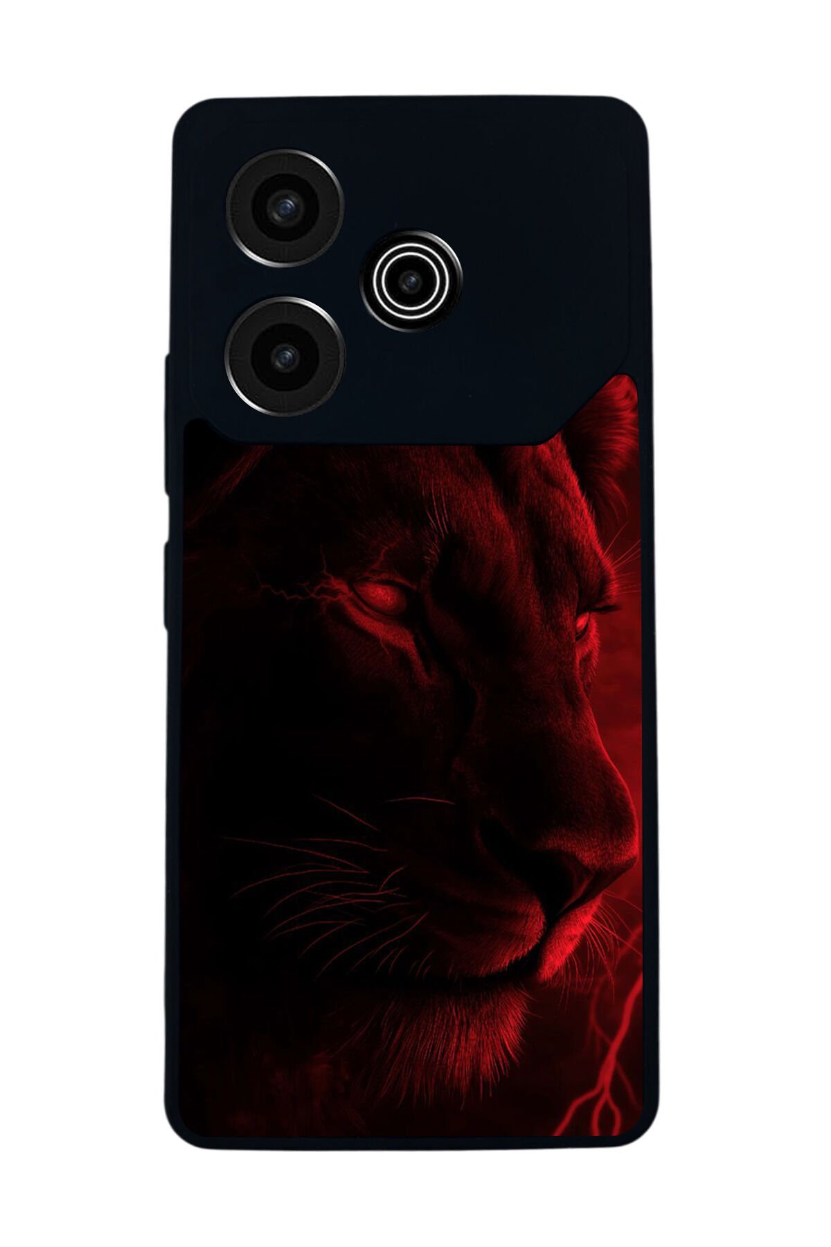 Tecno Pova 6 Uyumlu Aslan Tasarımlı Glossy Premium Kılıf