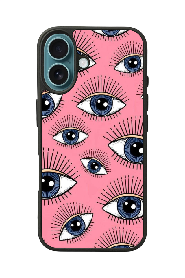 iPhone 16 Plus Uyumlu Göz Tasarımlı Glossy Premium Kılıf