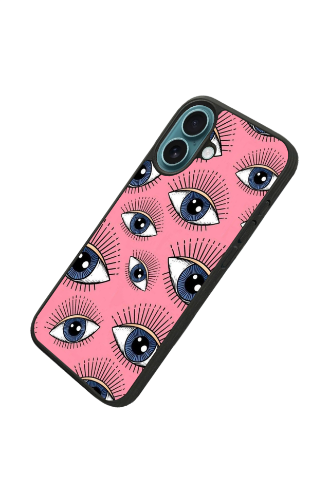 iPhone 16 Plus Uyumlu Göz Tasarımlı Glossy Premium Kılıf