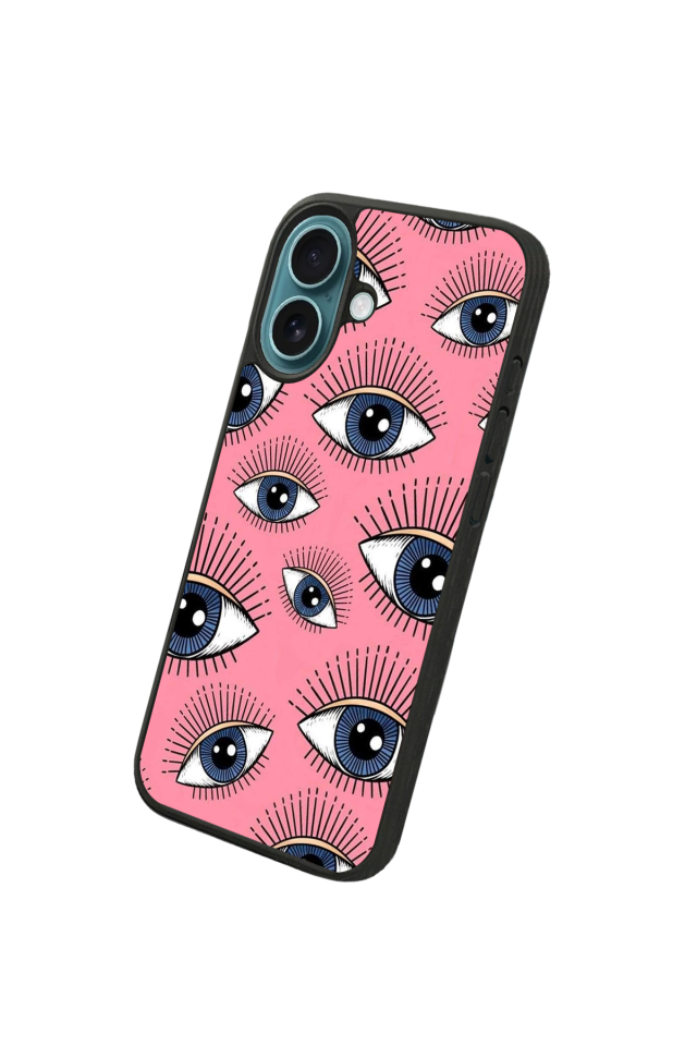 iPhone 16 Plus Uyumlu Göz Tasarımlı Glossy Premium Kılıf