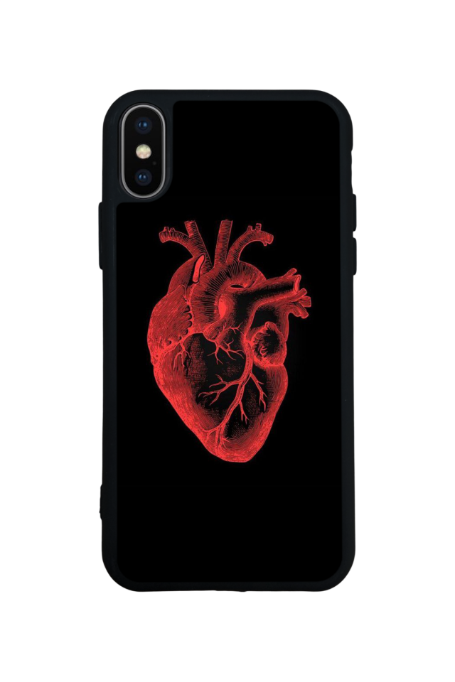 iPhone X/ XS Uyumlu Kalp Love Tasarımlı Glossy Premium Kılıf