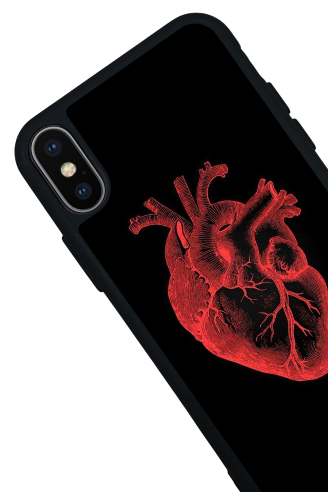 iPhone X/ XS Uyumlu Kalp Love Tasarımlı Glossy Premium Kılıf