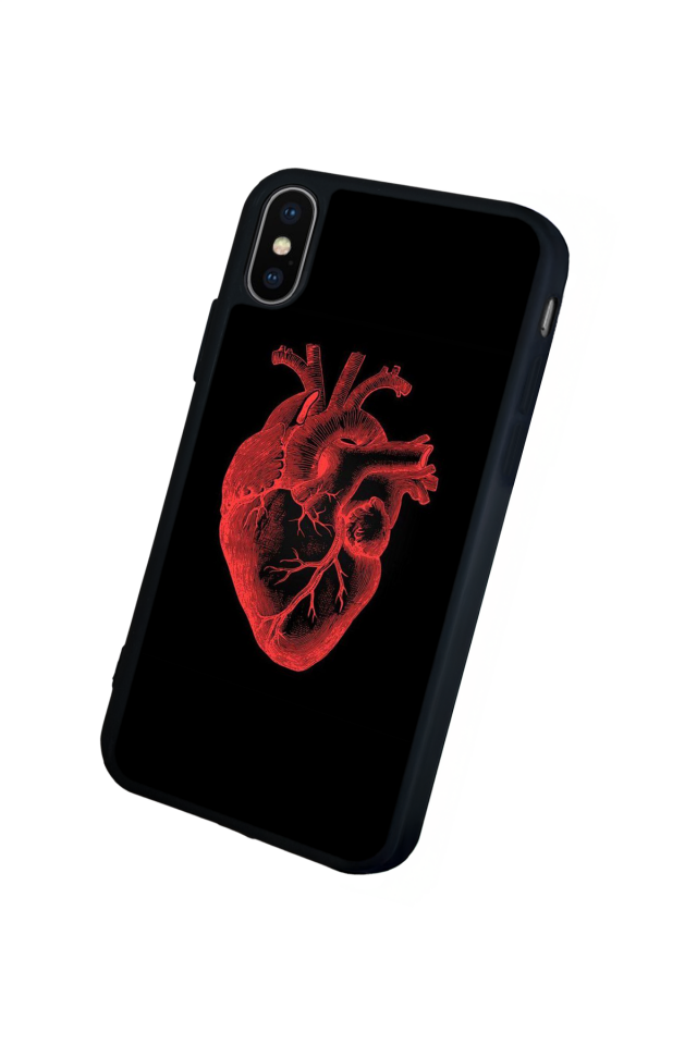 iPhone X/ XS Uyumlu Kalp Love Tasarımlı Glossy Premium Kılıf