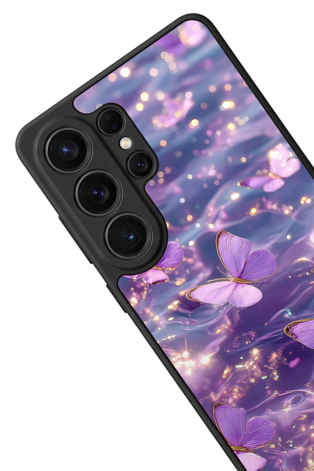 Samsung Galaxy S26 Ultra Uyumlu Kelebek Tasarımlı Glossy Premium Kılıf