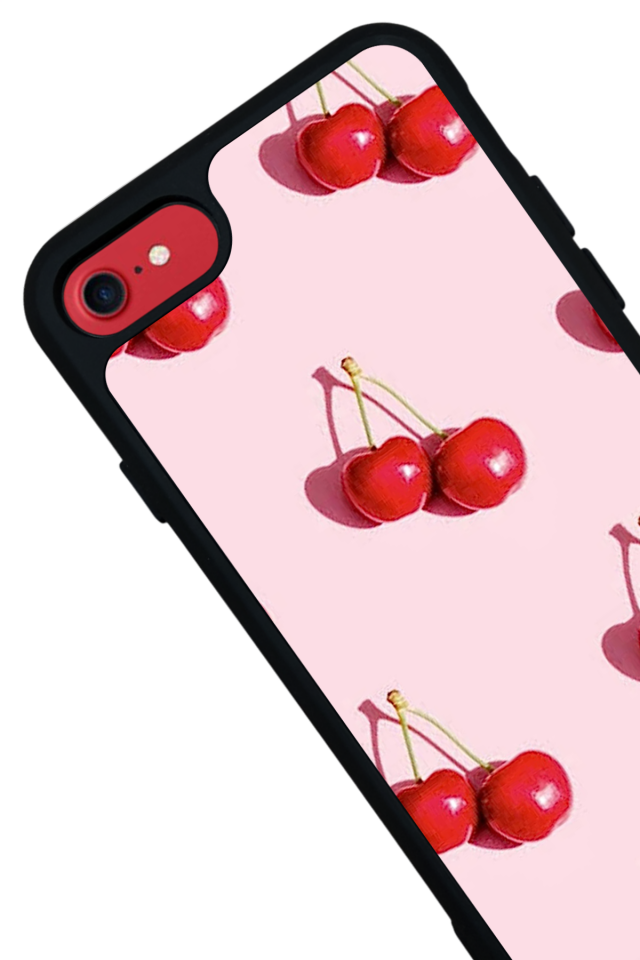 iPhone 7 Uyumlu Kiraz Tasarımlı Glossy Premium Kılıf