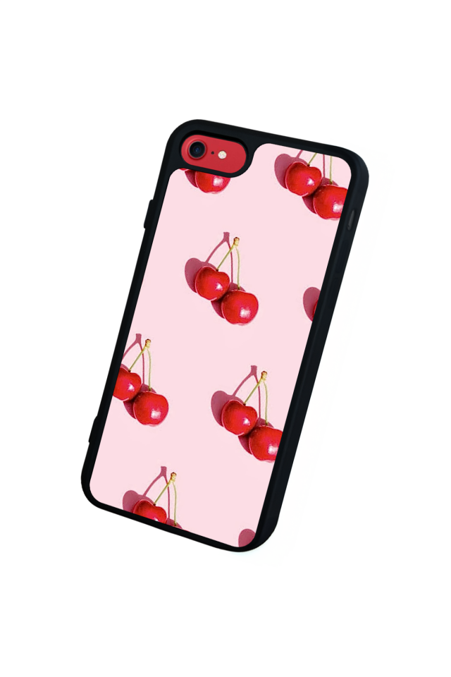 iPhone 7 Uyumlu Kiraz Tasarımlı Glossy Premium Kılıf