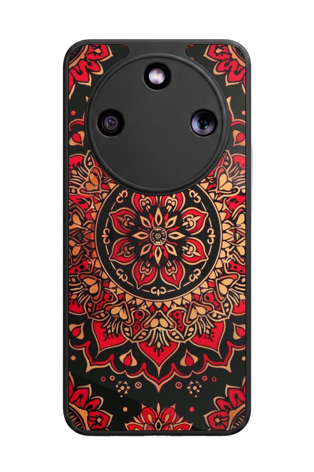 Honor Magic 8 Lite Uyumlu Mandala Tasarımlı Glossy Premium Kılıf