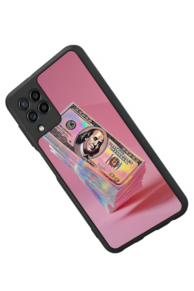 Samsung Galaxy M32 Uyumlu Money Para Tasarımlı Glossy Premium Kılıf