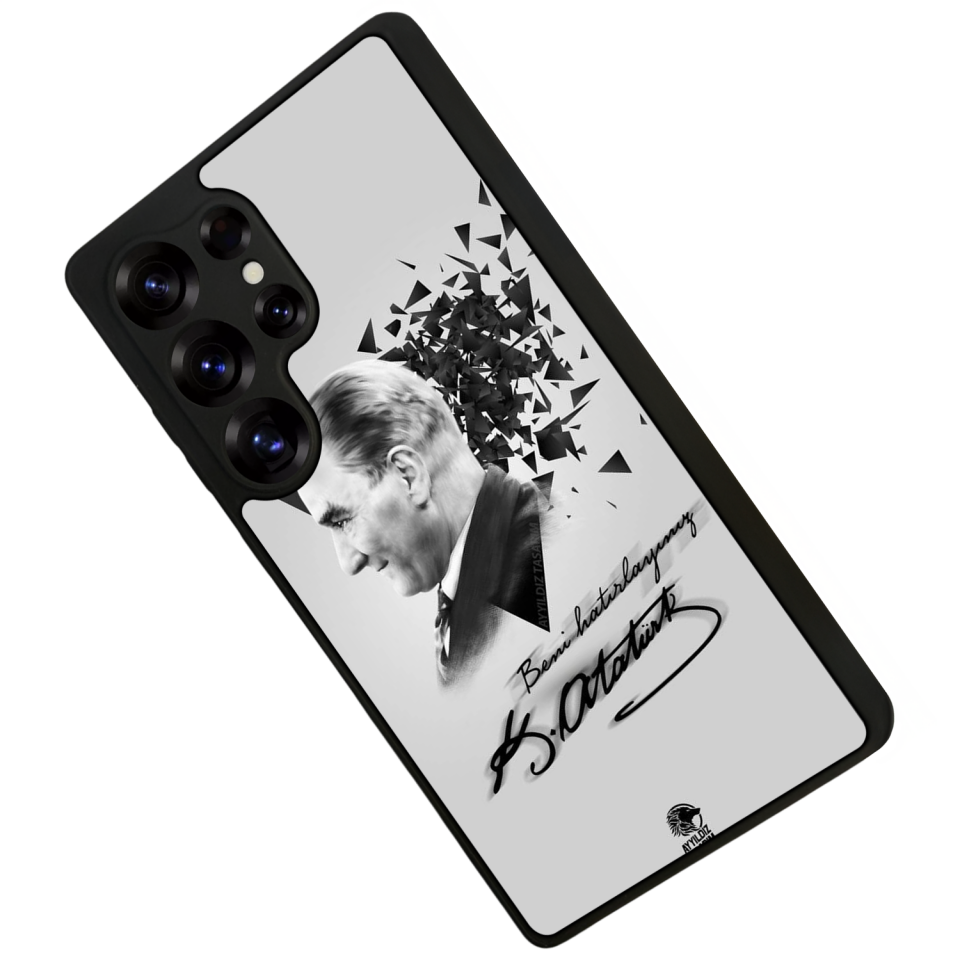 Samsung Galaxy S25 Ultra Uyumlu Mustafa Kemal Ataturk Tasarımlı Glossy Premium Kılıf