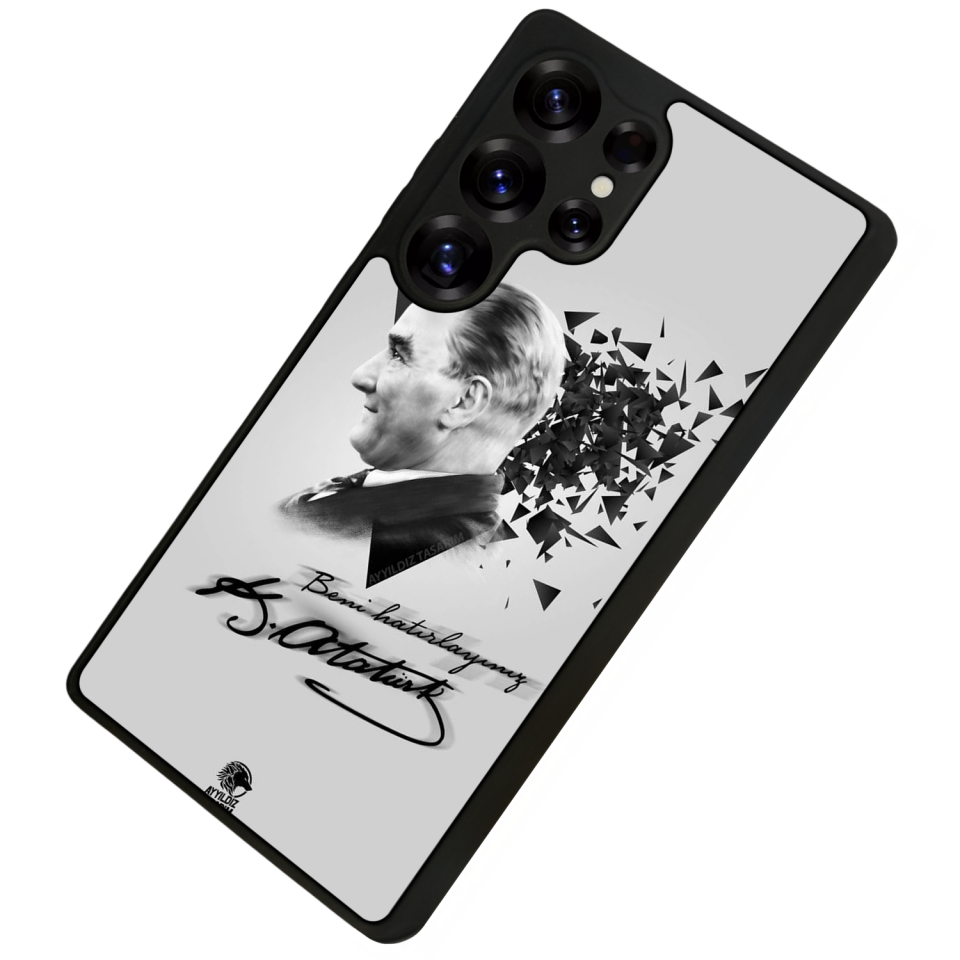Samsung Galaxy S25 Ultra Uyumlu Mustafa Kemal Ataturk Tasarımlı Glossy Premium Kılıf