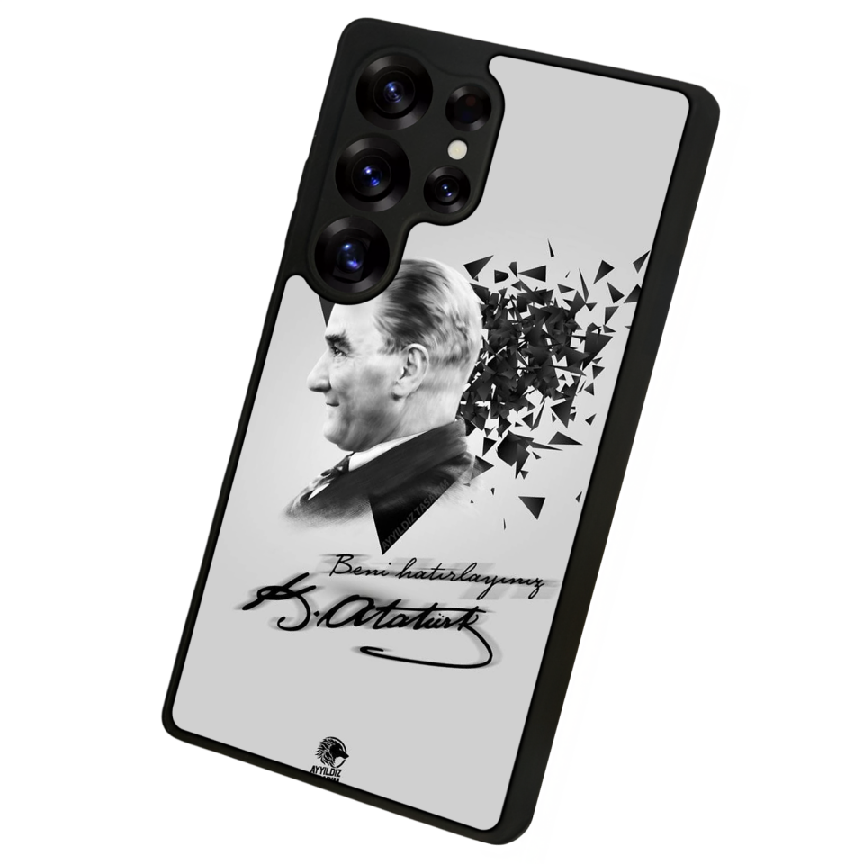 Samsung Galaxy S25 Ultra Uyumlu Mustafa Kemal Ataturk Tasarımlı Glossy Premium Kılıf