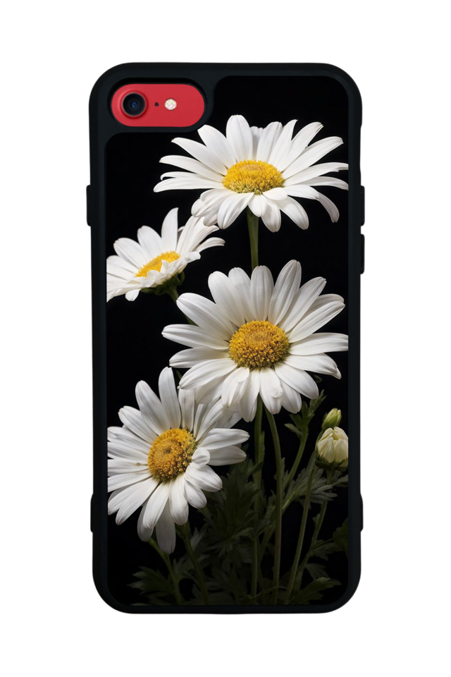 iPhone 8 Uyumlu Papatya Tasarımlı Glossy Premium Kılıf