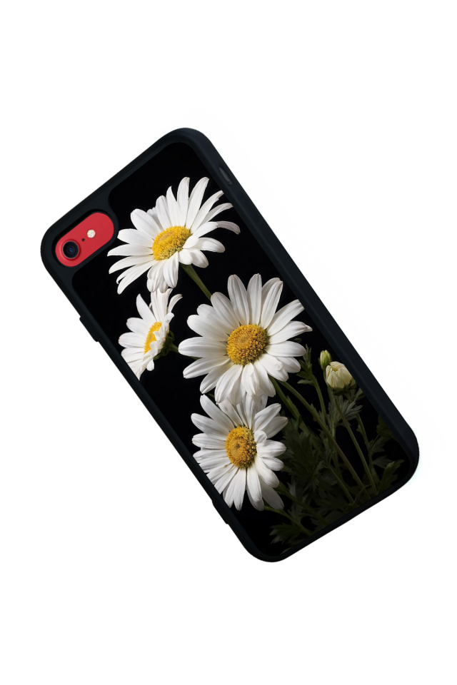 iPhone 8 Uyumlu Papatya Tasarımlı Glossy Premium Kılıf