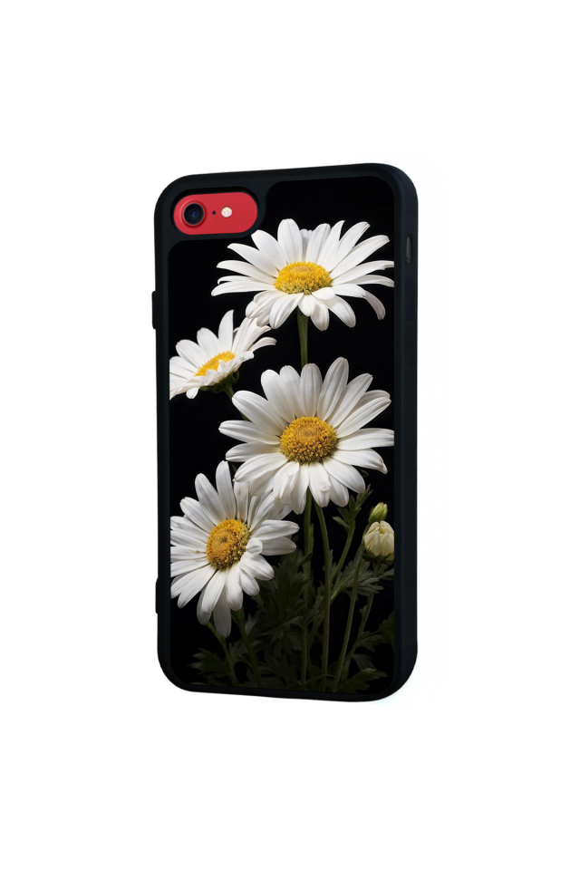 iPhone 8 Uyumlu Papatya Tasarımlı Glossy Premium Kılıf
