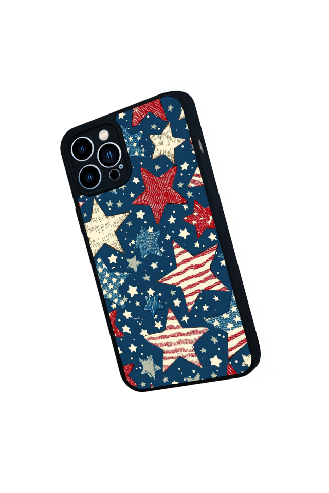 iPhone 12 Pro Max Uyumlu Retro Yildizlar Tasarımlı Glossy Premium Kılıf