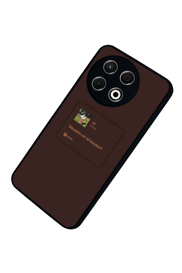 Tecno Spark 30 Pro Uyumlu Sarki Sozleri Tasarımlı Glossy Premium Kılıf