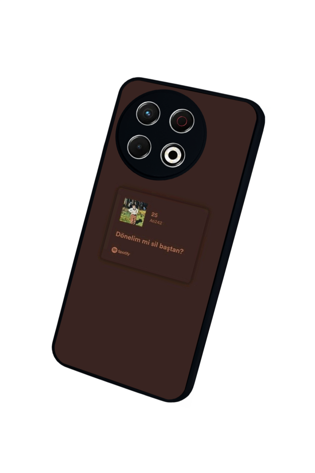 Tecno Spark 30 Pro Uyumlu Sarki Sozleri Tasarımlı Glossy Premium Kılıf