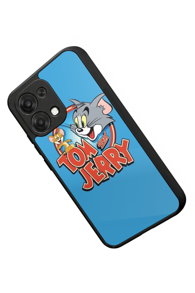 Oppo A6 Pro Uyumlu Tom And Jerry Tasarımlı Glossy Premium Kılıf