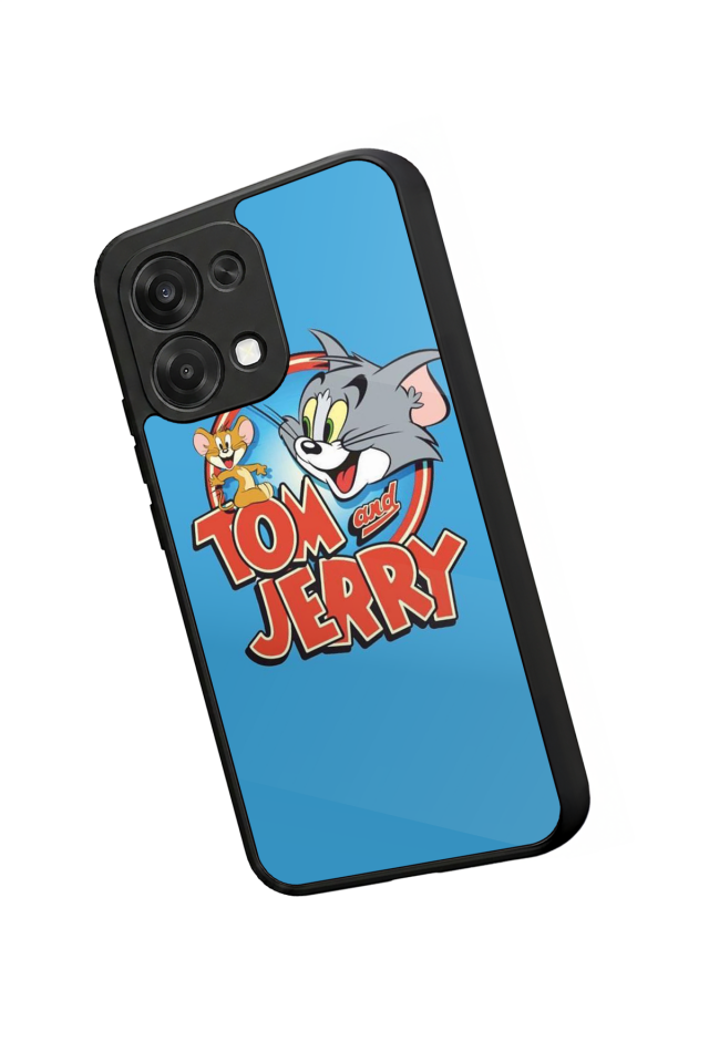 Oppo A6 Pro Uyumlu Tom And Jerry Tasarımlı Glossy Premium Kılıf
