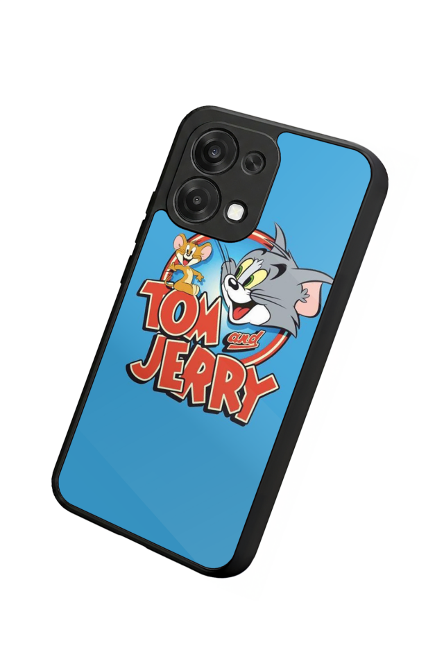Oppo A6 Pro Uyumlu Tom And Jerry Tasarımlı Glossy Premium Kılıf
