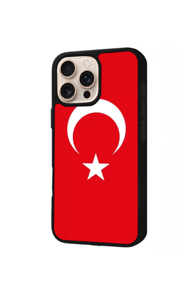 iPhone 16 Pro Uyumlu TürkBayragi Tasarımlı Glossy Premium Kılıf