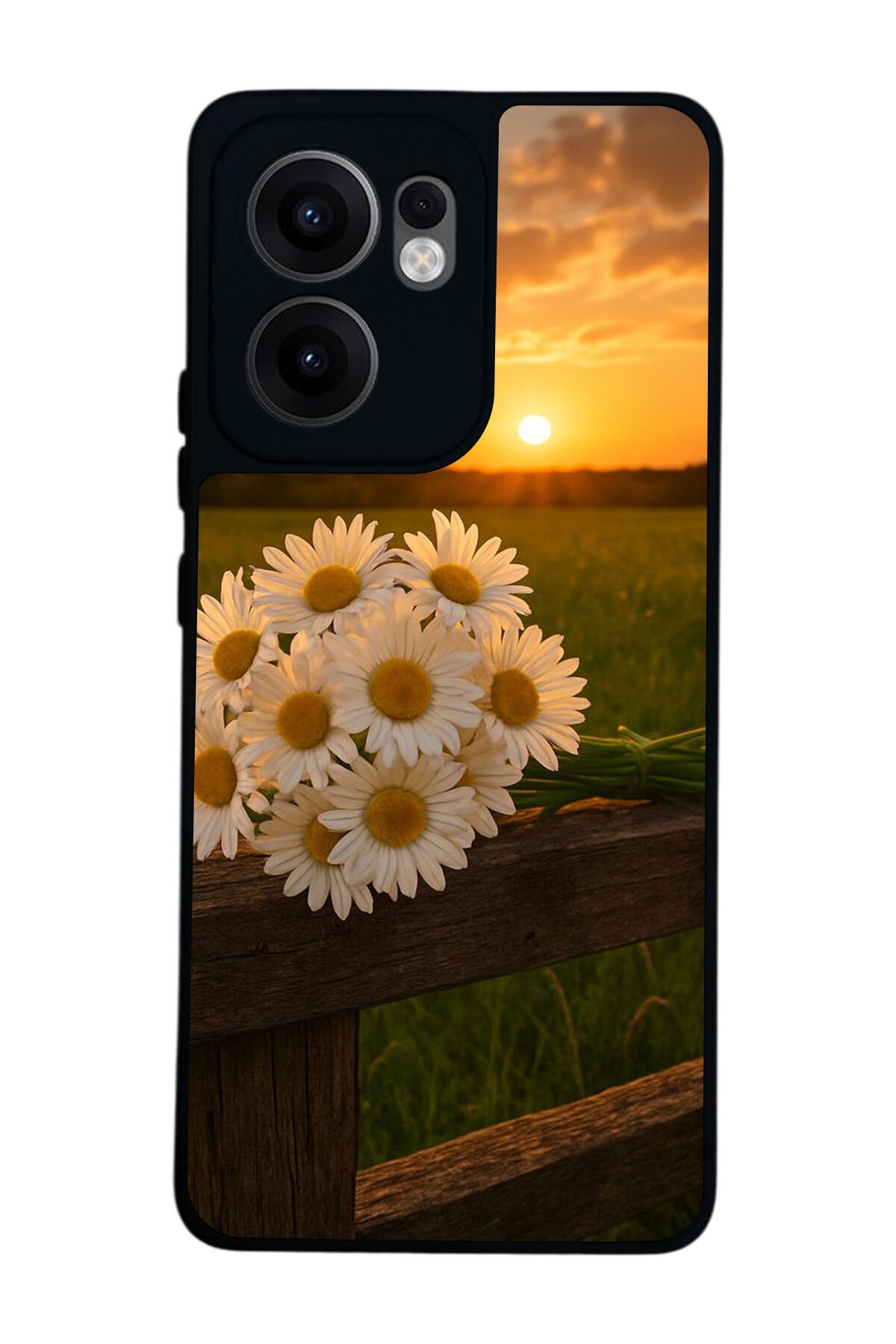 Oppo Reno 13F Uyumlu Cicek Tasarımlı Glossy Premium Kılıf