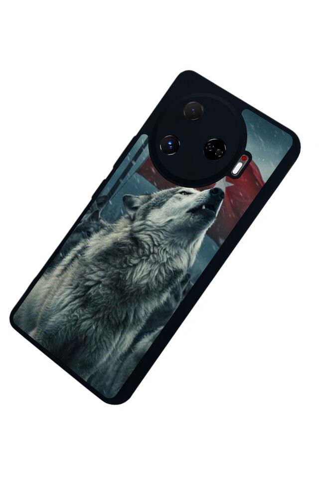 Tecno Camon 30 Pro Uyumlu Bozkurt Tasarımlı Glossy Premium Kılıf