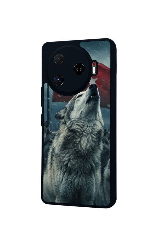 Tecno Camon 30 Pro Uyumlu Bozkurt Tasarımlı Glossy Premium Kılıf