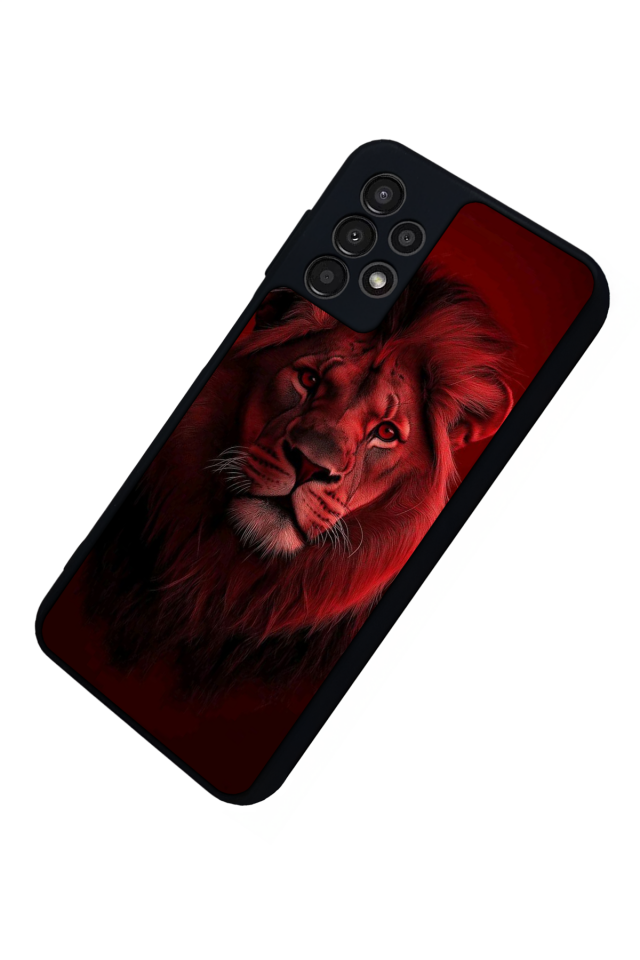 Samsung Galaxy A23 Uyumlu Aslan Tasarımlı Glossy Premium Kılıf