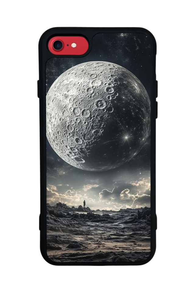 iPhone SE Uyumlu Ay Tasarımlı Glossy Premium Kılıf