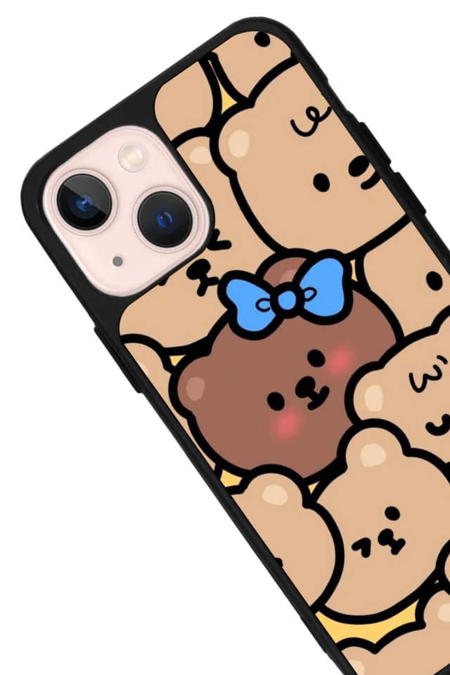 iPhone 15 Uyumlu Ayı Tasarımlı Glossy Premium Kılıf