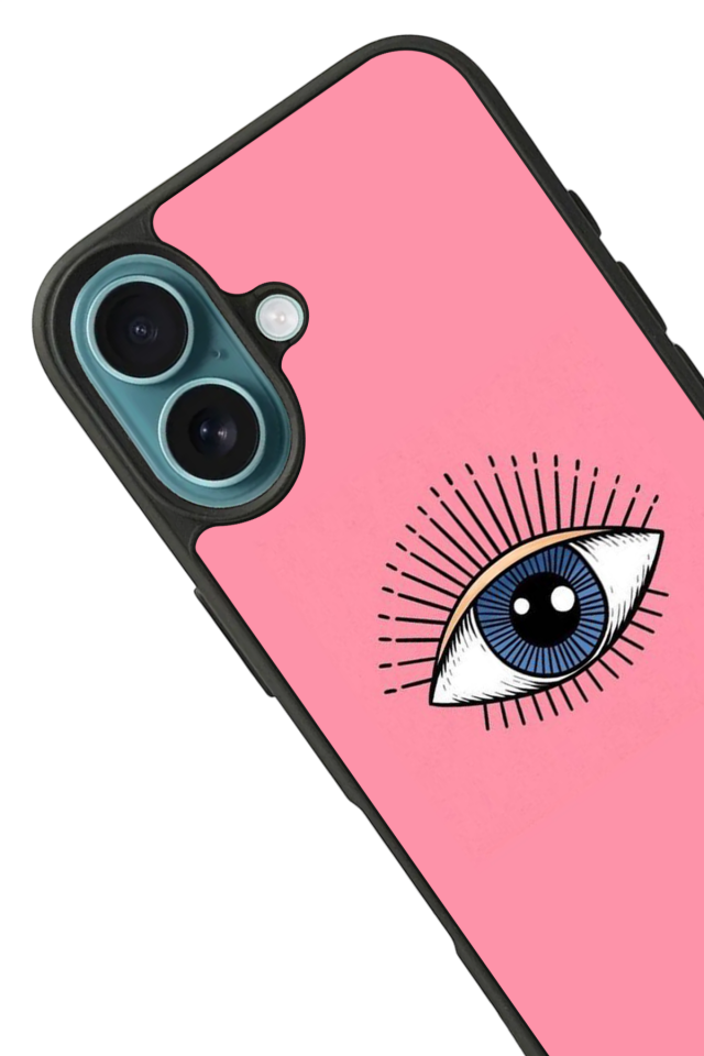 iPhone 16 Plus Uyumlu Göz Tasarımlı Glossy Premium Kılıf