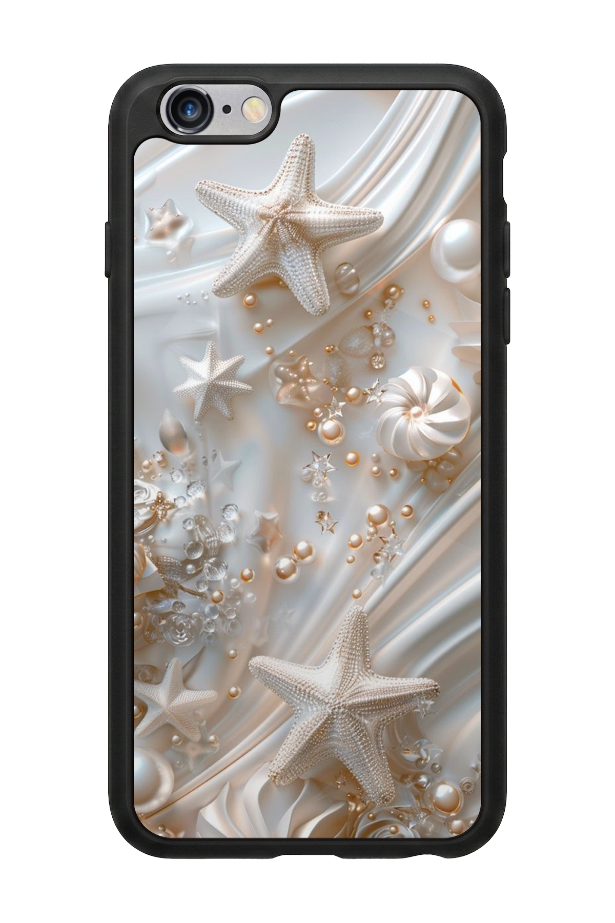 iPhone 6 Plus Uyumlu  İnci Tasarımlı Glossy Premium Kılıf