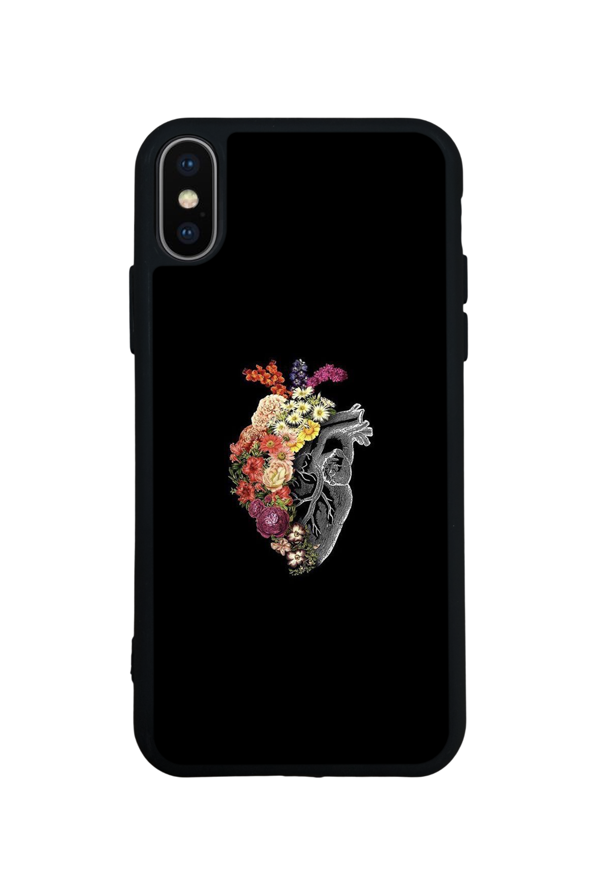 iPhone X/ XS Uyumlu Kalp Love Tasarımlı Glossy Premium Kılıf