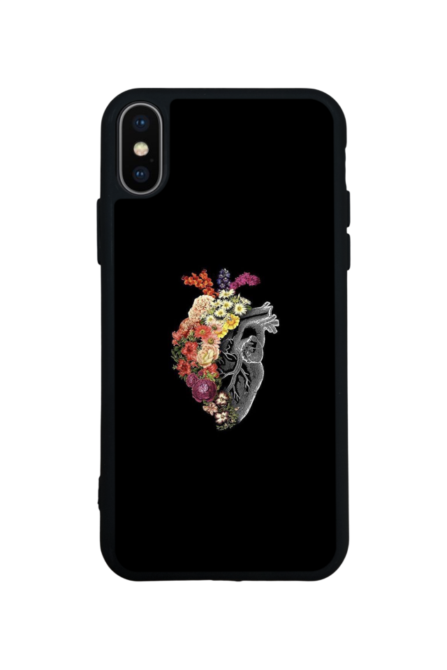 iPhone X/ XS Uyumlu Kalp Love Tasarımlı Glossy Premium Kılıf