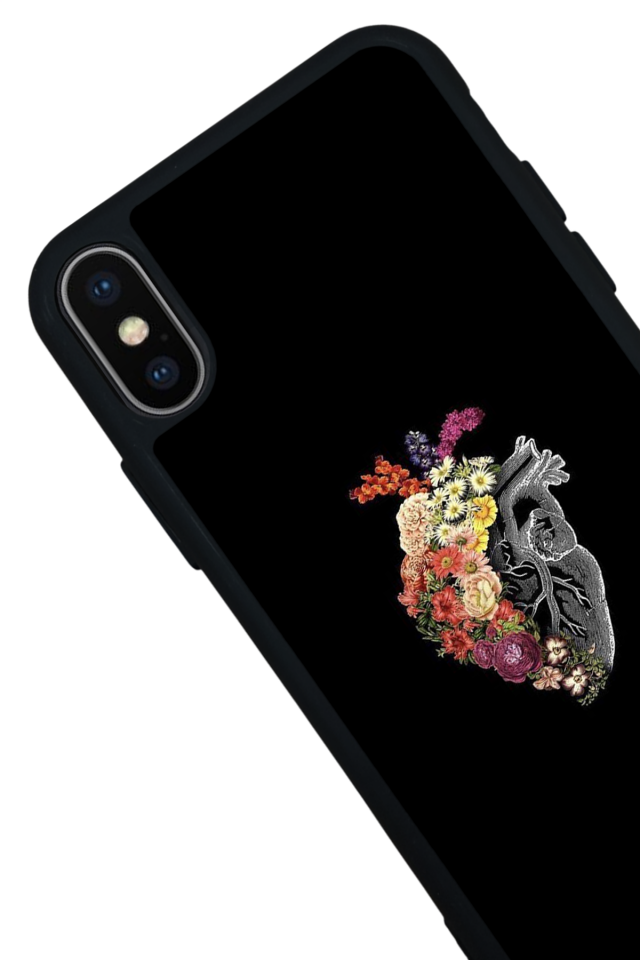 iPhone X/ XS Uyumlu Kalp Love Tasarımlı Glossy Premium Kılıf
