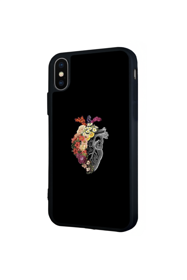 iPhone X/ XS Uyumlu Kalp Love Tasarımlı Glossy Premium Kılıf