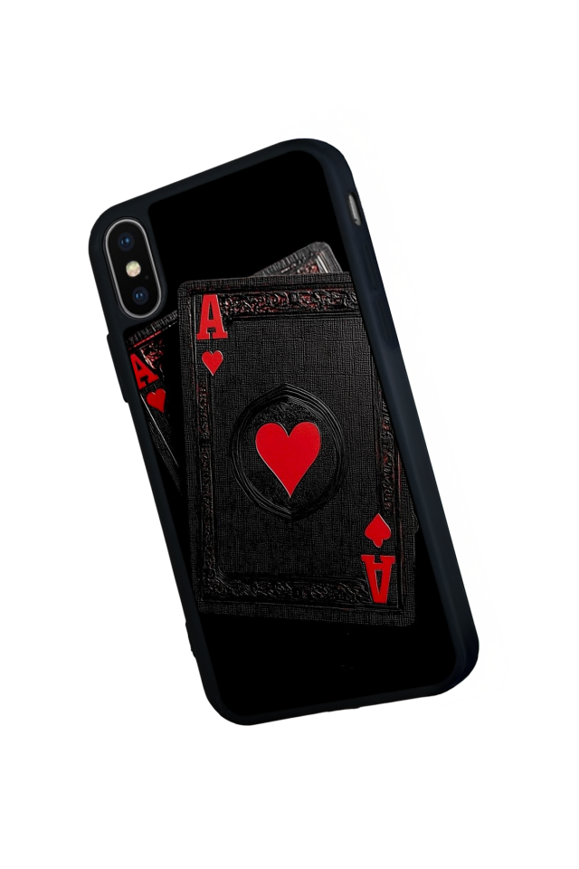 iPhone XS Max Uyumlu Kart Tasarımlı Glossy Premium Kılıf