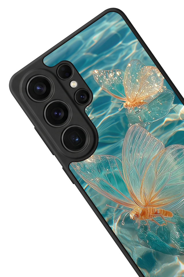 Samsung Galaxy S26 Ultra Uyumlu Kelebek Tasarımlı Glossy Premium Kılıf