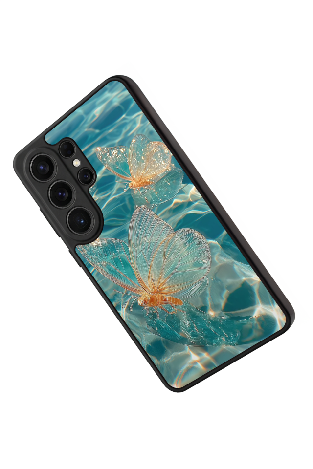 Samsung Galaxy S26 Ultra Uyumlu Kelebek Tasarımlı Glossy Premium Kılıf